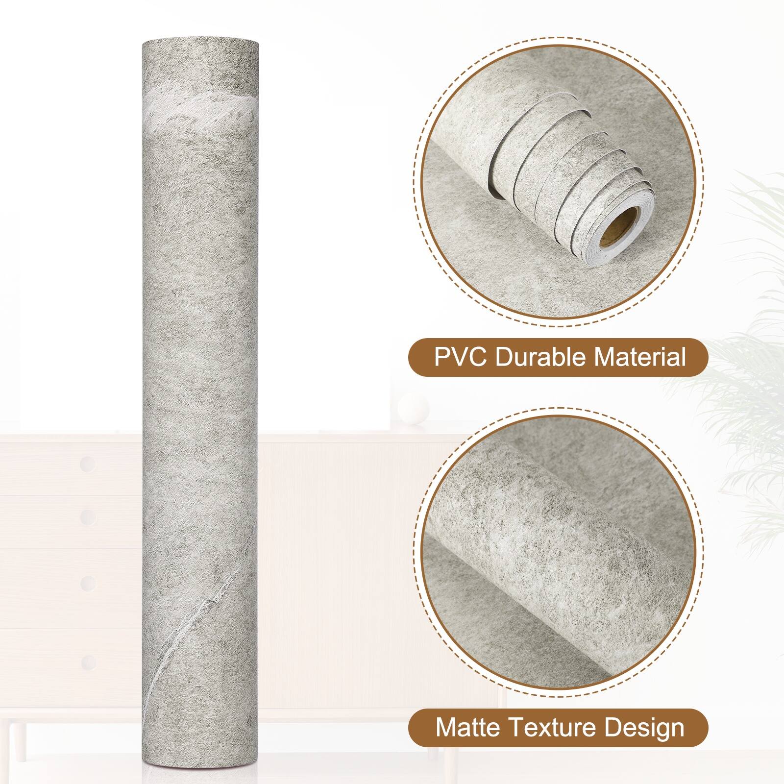 PVC Durable Material  
Matte Texture Design