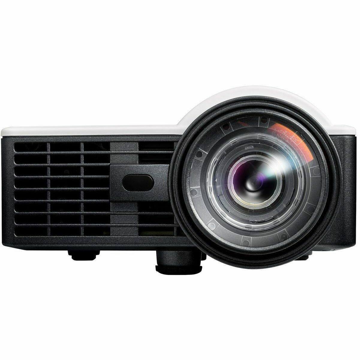 Alt View 5. Optoma - Optoma ML1050STi 3D Ready Short Throw DLP Projector - 16:10 - White - Front - 1080i - 20000 Hour Normal Mode - 20,000:1 - White.