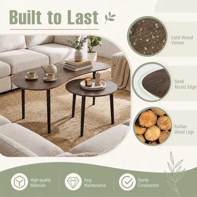 Built to Last

- Solid Wood Veneer
- Sleek Round Edge
- Rubber Wood Legs
- High-quality Materials
- Easy Maintenance
- Sturdy Construction