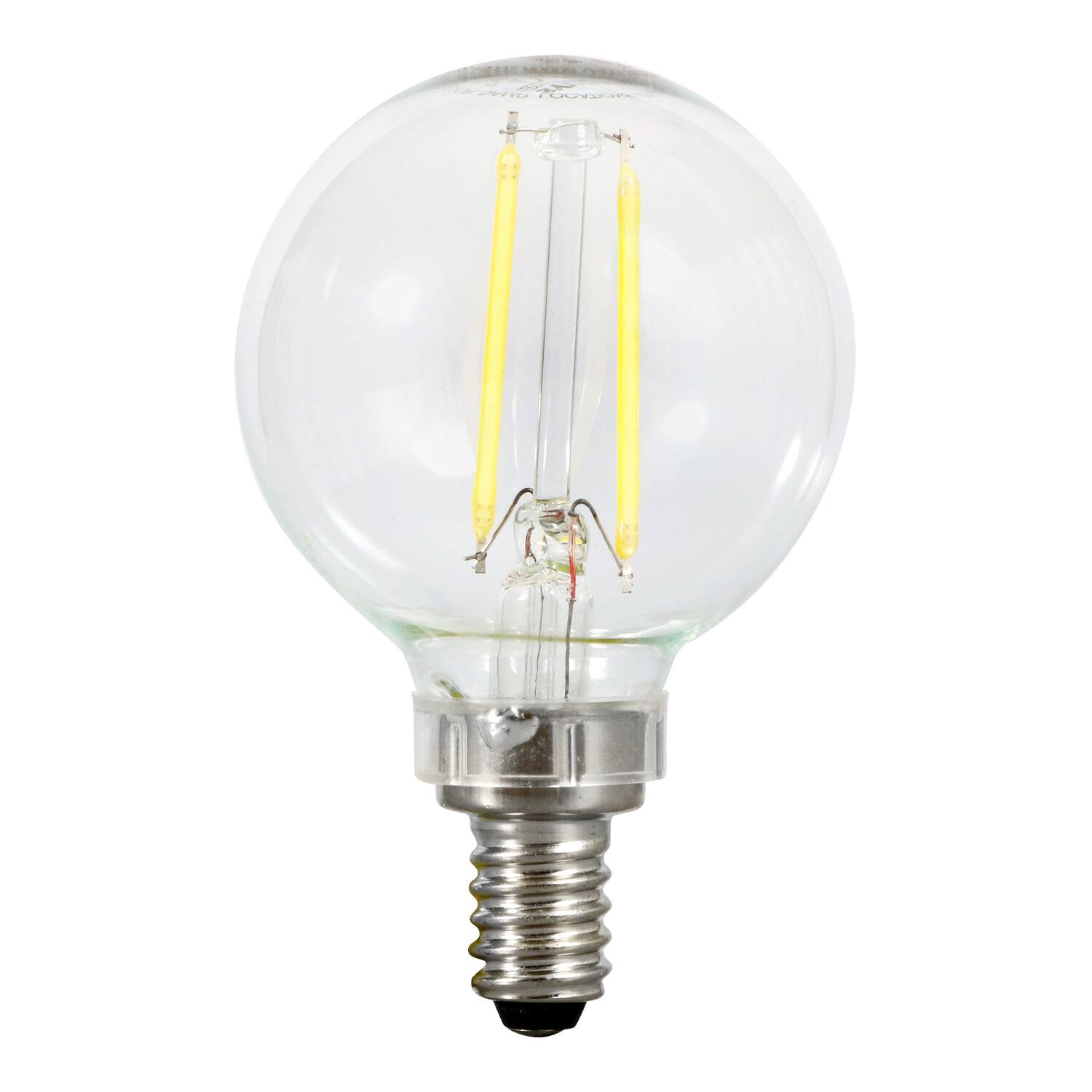 Angle. Sylvania - Sylvania Natural G16.5 E12 (Candelabra) LED Bulb Soft White 60 Watt Equivalence 2 pk.