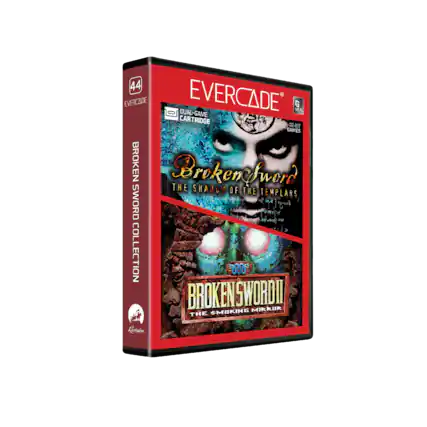 44 EVERCADE EVERCADE SA
EVERCADE
DUAL-GAME CARTRIDGE
32-BIT GAMES
BROKEN SWORD
THE SHADOW OF THE TEMPLARS
BROKEN SWORD II
THE SMOKING MIRROR
BROKEN SWORD COLLECTION
Retroin - E (Everyone)