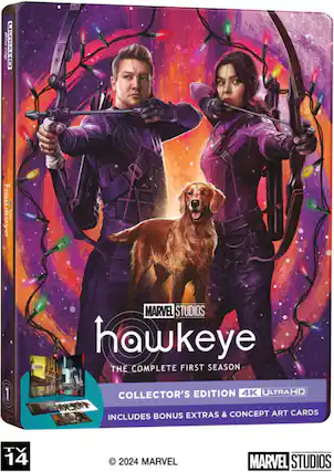 Front. Hawkeye: The Complete First Season (Steelbook) - 4K Blu-Ray.