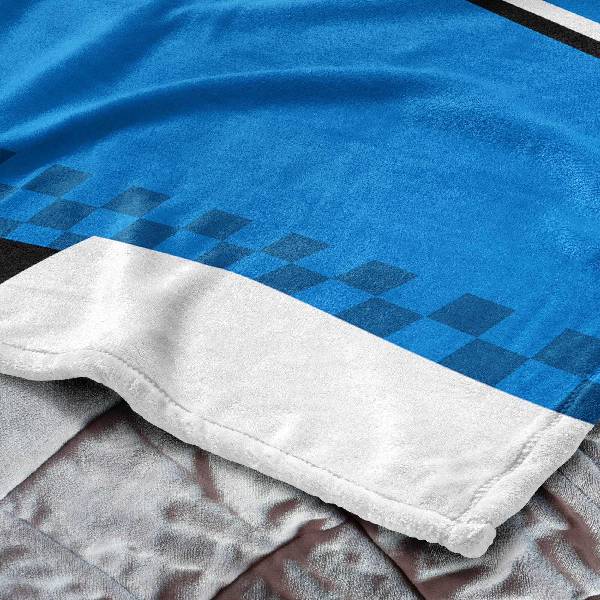 Alt View 2. Northwest - Blue Shane van Gisbergen 50" x 60" Silk Touch Throw Blanket - Blue.