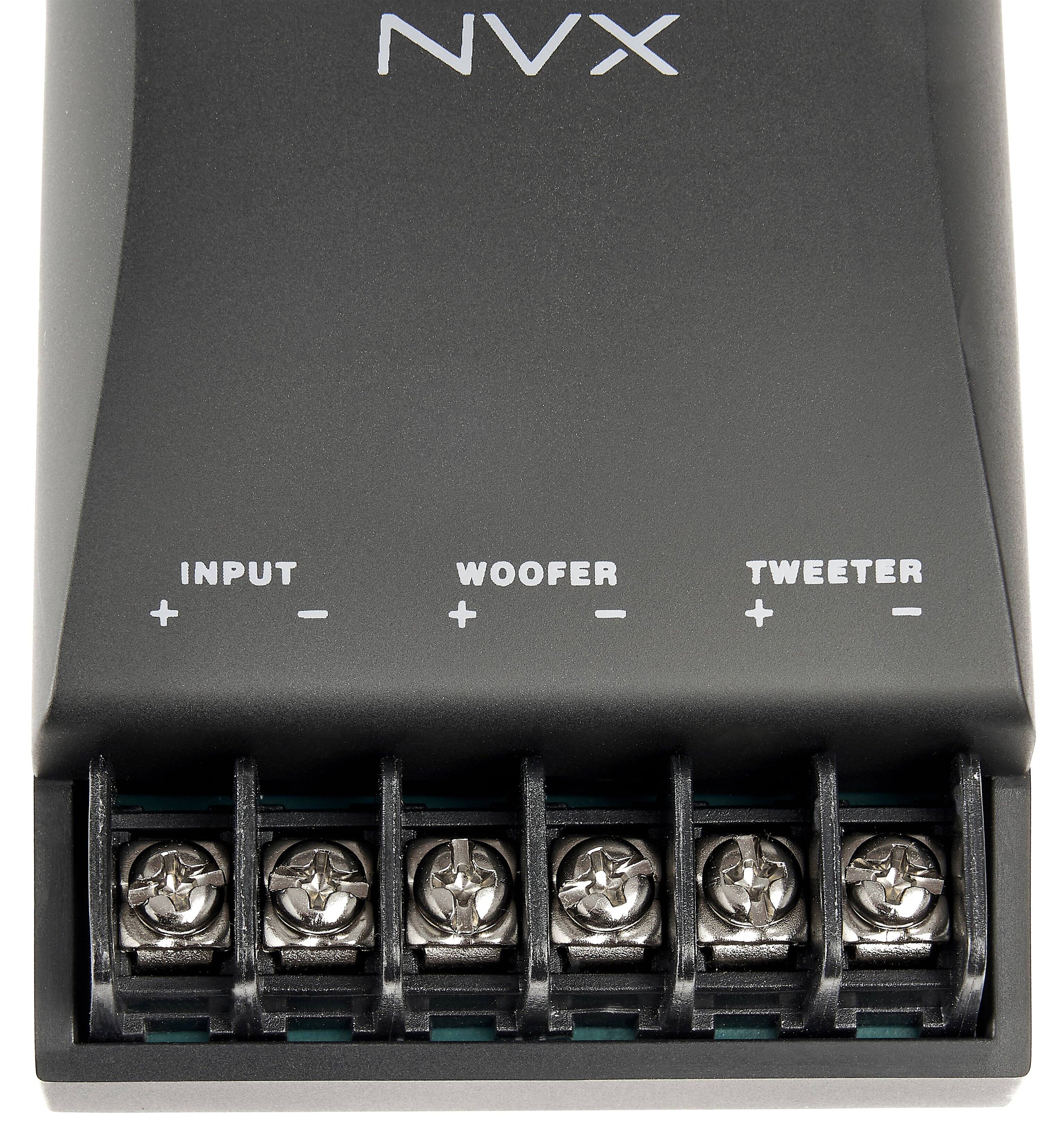NVX  
INPUT + -  
WOOFER + -  
TWEETER + -