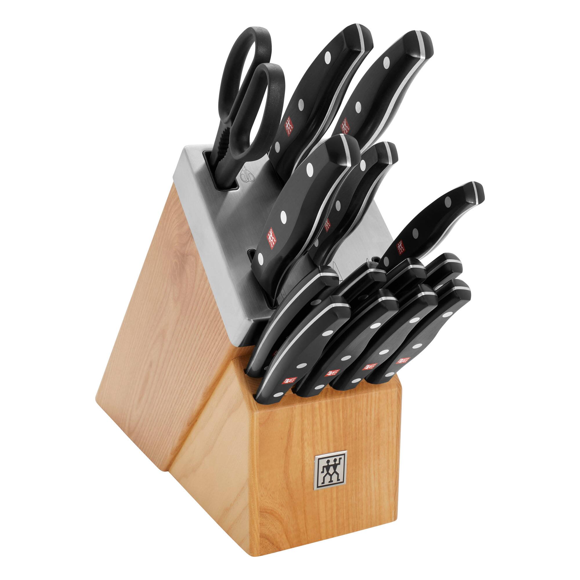 Alt View 1. ZWILLING - ZWILLING TWIN Signature 15-pc Self-Sharpening Knife Block Set - Natural - Natural.