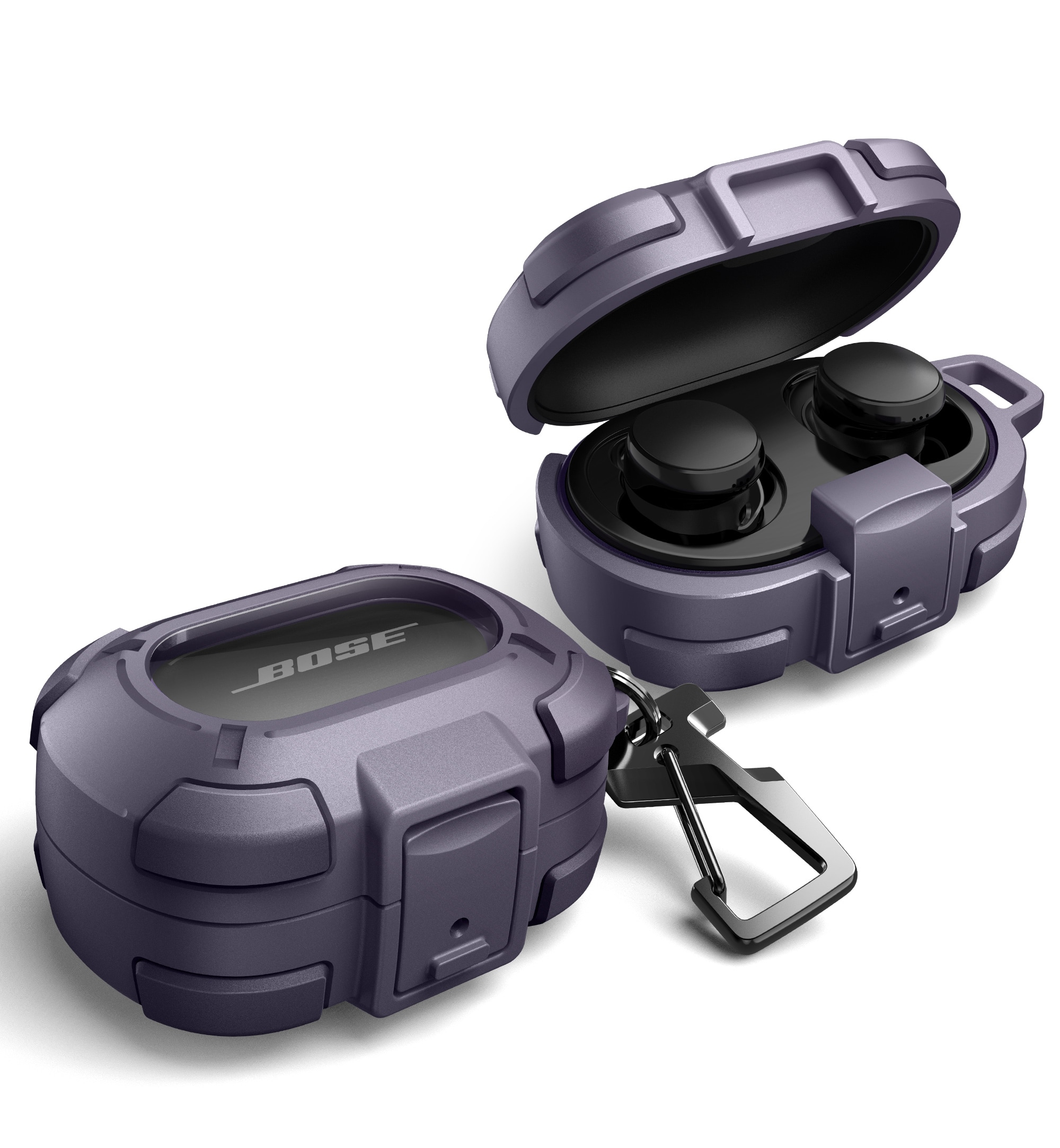 Dexnor - Shockproof Case for Bose QuietComfort Earbuds Protective with Drop-Proof Lock, Carabiner, Keyring, Rugged Bumper Cover - Phantom Purple price history on PriceWatchPro