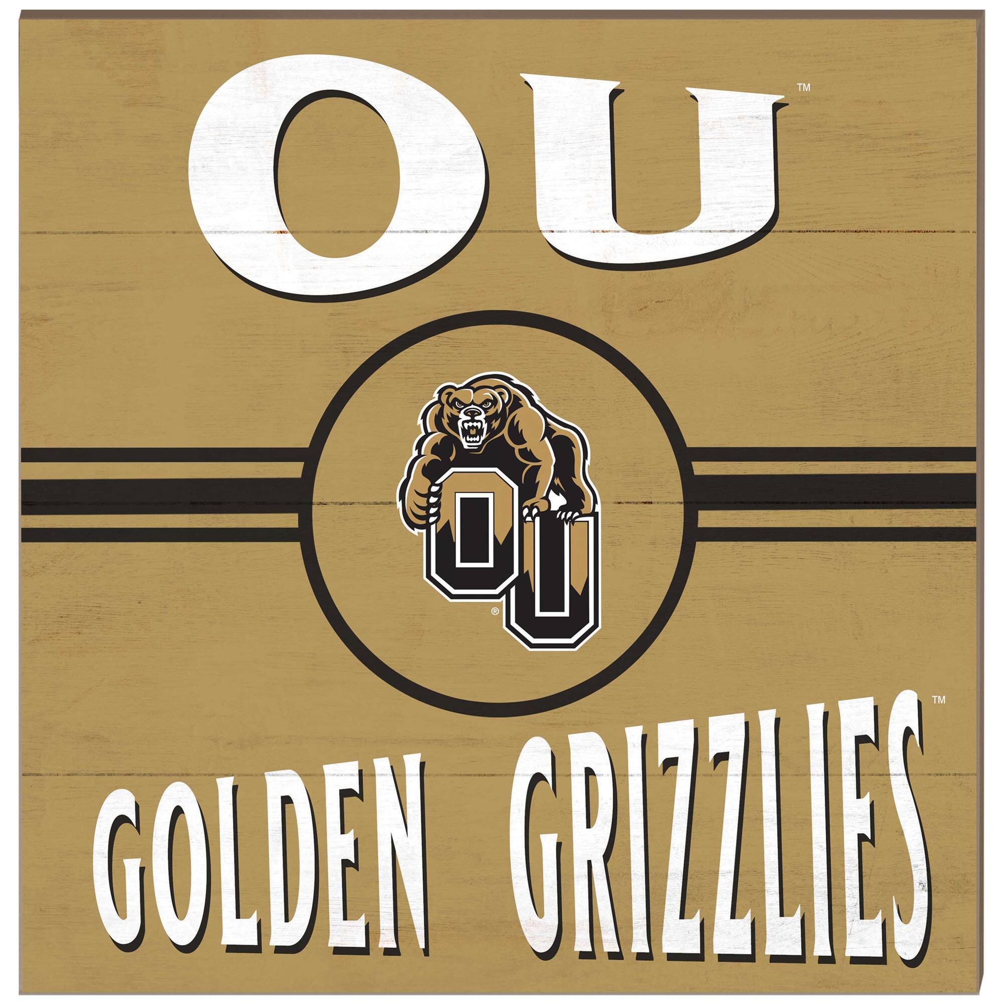 Oakland Golden Grizzlies 10'' x 10'' Retro Team Plaque