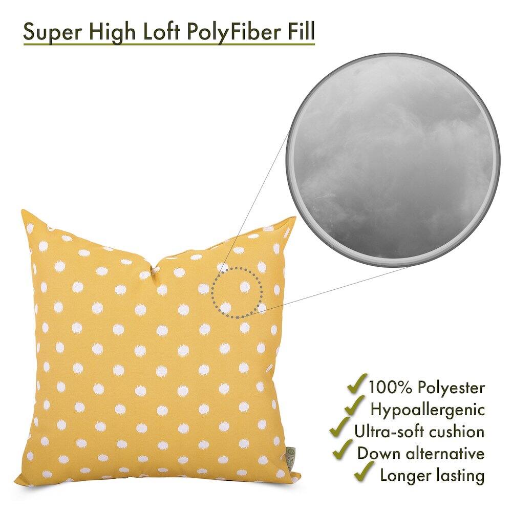 Super High Loft PolyFiber Fill

- 100% Polyester
- Hypoallergenic
- Ultra-soft cushion
- Down alternative
- Longer lasting
