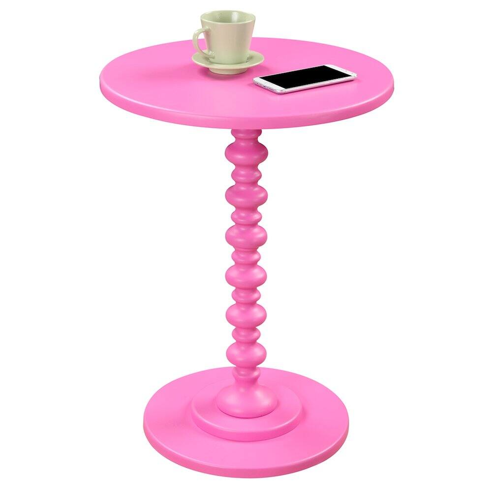 Angle. Convenience Concepts - Palm Beach Spindle Table - Pink.