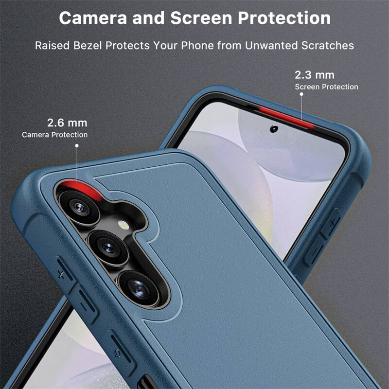 Camera and Screen Protection, Raised Bezel Protects Your Phone from Unwanted Scratches, 2.3 mm Screen Protection, 2.6 mm Camera Protection