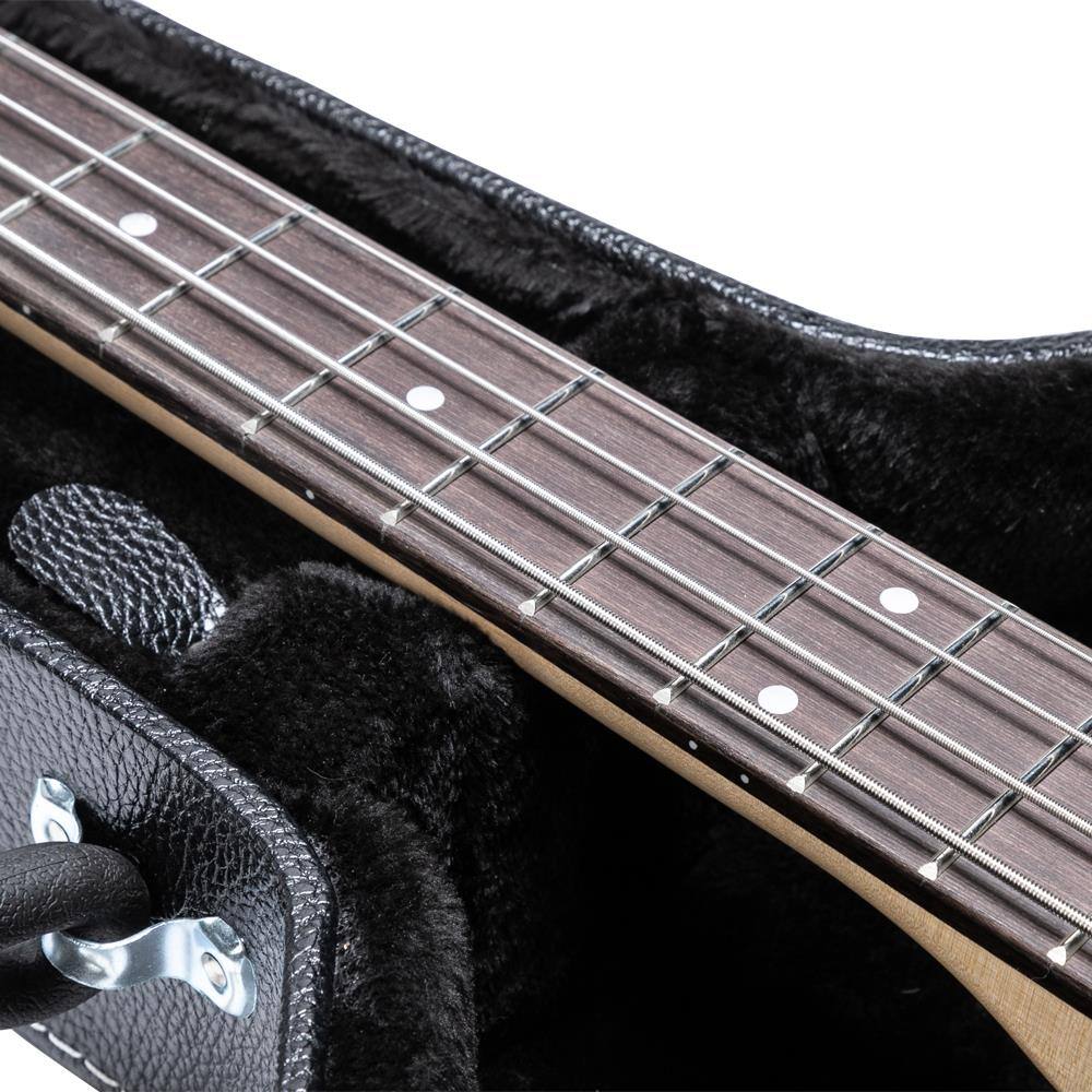 Left. Winado - Protable GJazz Electric Guitar Hard Shell Case Microgroove Bulge Surface.