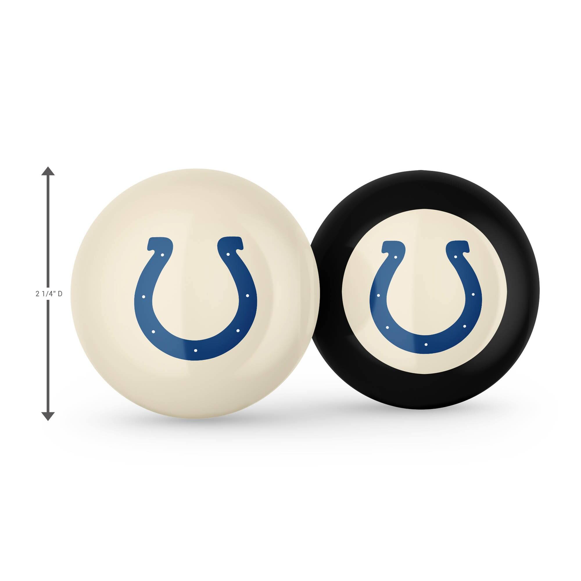 Alt View 1. Imperial - Indianapolis Colts Logo Cue Ball & 8 Ball Combo Set - White.