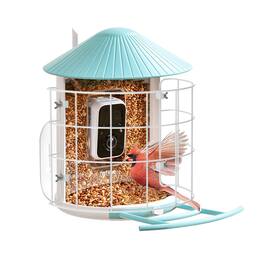 Shield, Keep Out Birds' Predators, Must-Have Feeder Accessories - Only Work with Birdfy Classic Bird Feeder - White