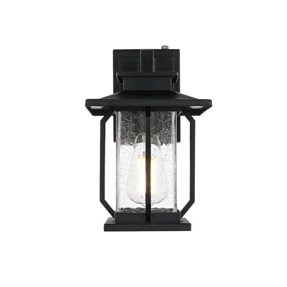 Back. Elegant Lighting - Salem 7 inch Outdoor Pendant in Black - Black.