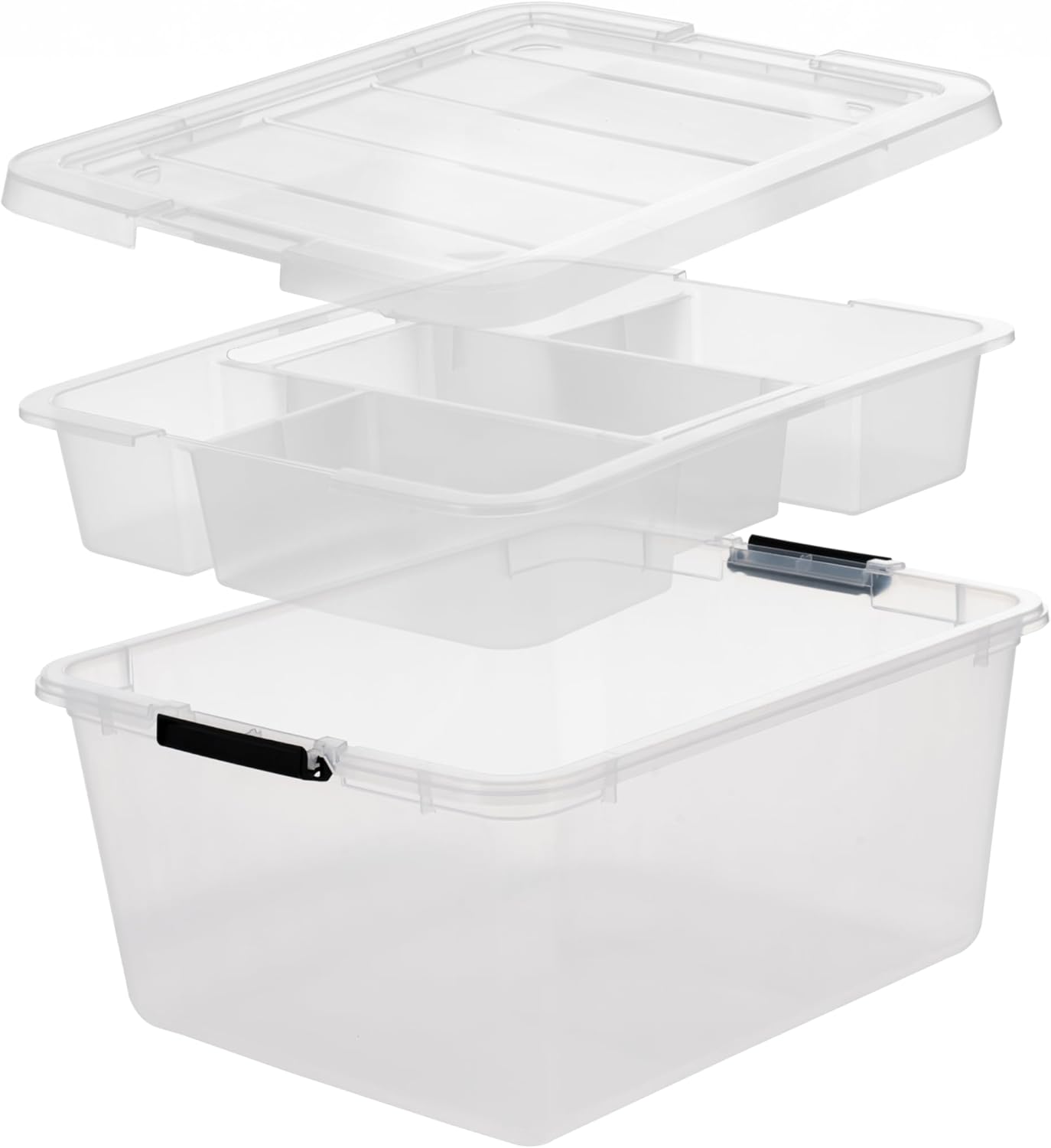 Alt View 5. IRIS USA - IRIS Qt Clip Box with Latching Lids.