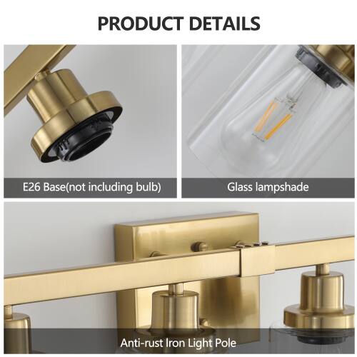 PRODUCT DETAILS

- E26 Base (not including bulb)
- Glass lampshade
- Anti-rust Iron Light Pole