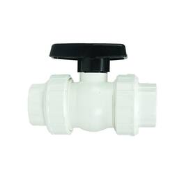 Swim Central - HydroTools Swimming Pool ABS Female Threaded Ball Valve - 7" - White