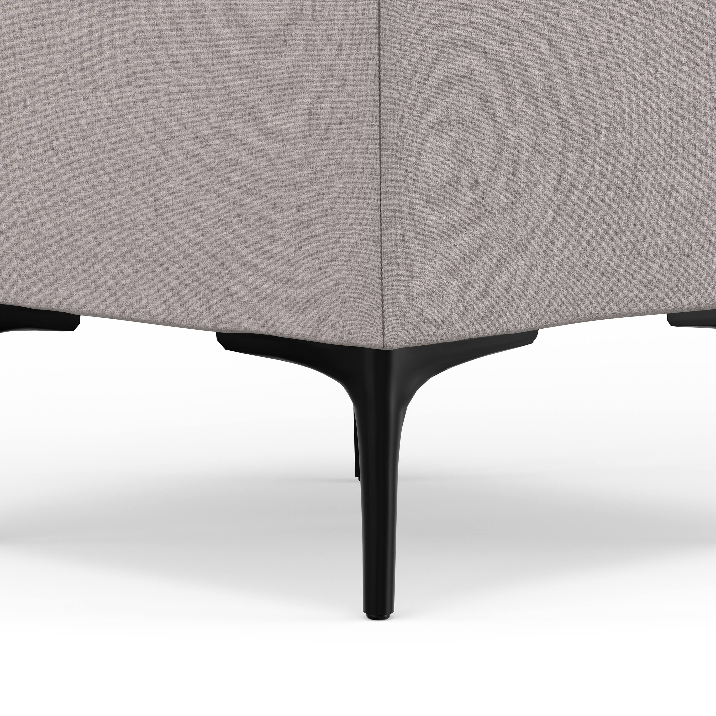Alt View 6. Simpli Home - Natasha 18 inch Wide Mid Century Square Mid Century Storage Ottoman with Tray in Cloud Grey Polyester Linen, Assembled - Cloud Grey.