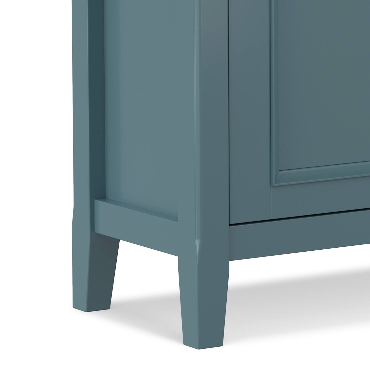 Alt View 5. Simpli Home - Amherst 32 inch Wide Transitional Low Storage Cabinet in French Blue - French Blue.