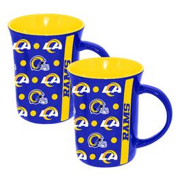 The Memory Company - Los Angeles Rams Two-Pack 15oz. Line Up Ceramic Mugs - Multicolor