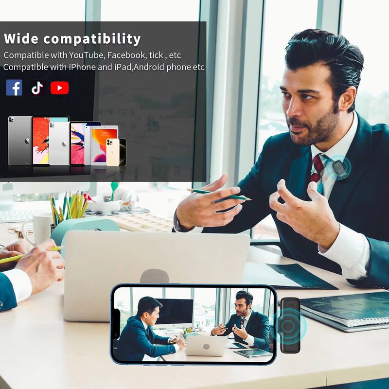 Wide compatibility  
Compatible with YouTube, Facebook, TikTok, etc.  
Compatible with iPhone and iPad, Android phone, etc.
