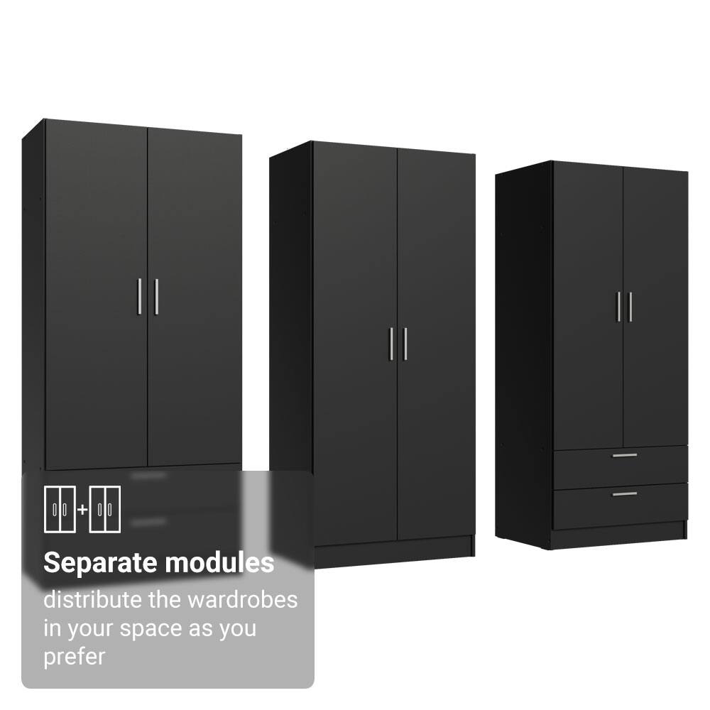 Separate modules distribute the wardrobes in your space as you prefer