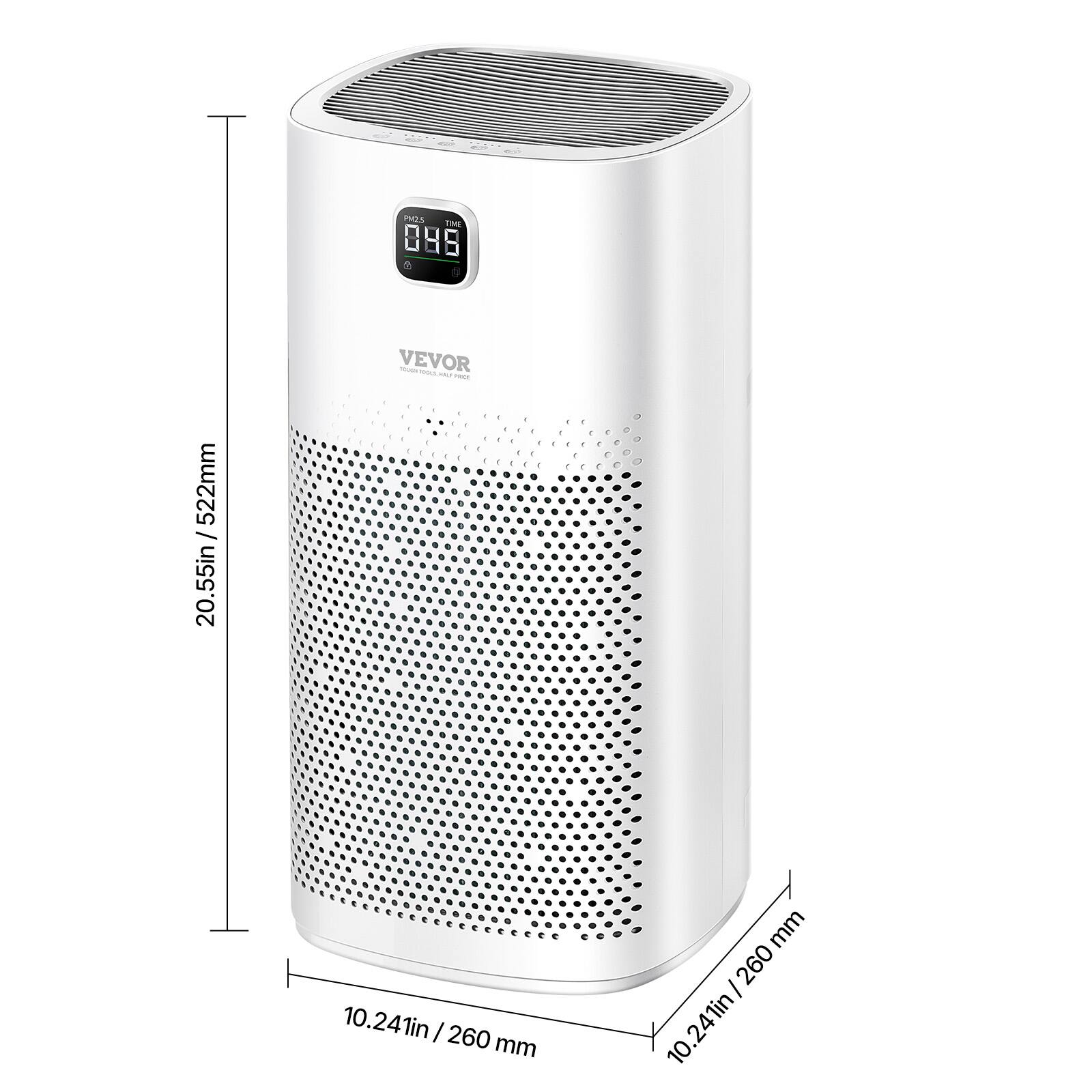 PRUS TIE 888 VEVOR  
522mm / 20.55in  
10.241in / 260 mm  
10.241in / 260 mm