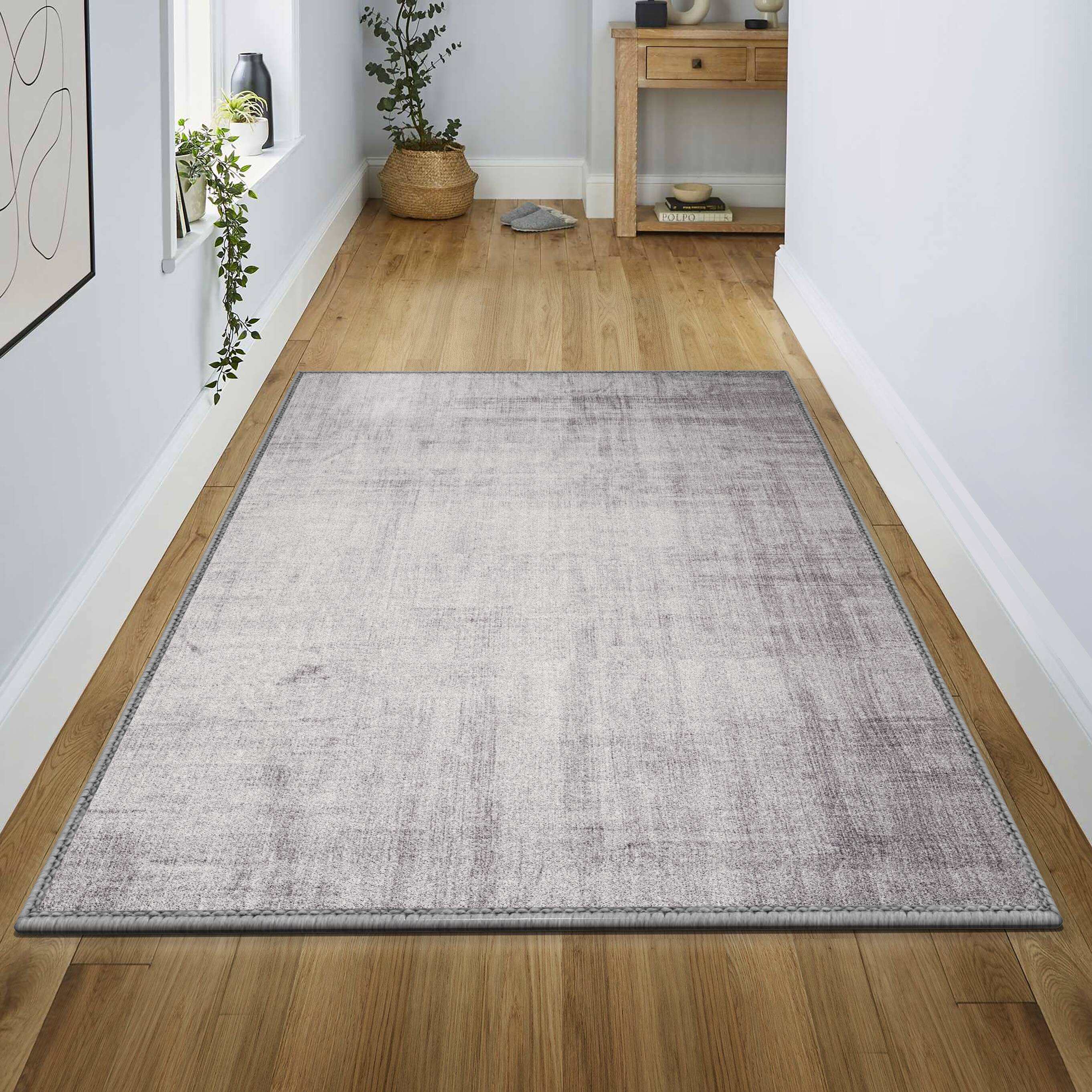 Sorbus - 3x5 Area Rug for Entryway, Machine Washable, Non-Slip, Vintage Rug - Low Pile Non-Shedding Indoor Rugs - Lines