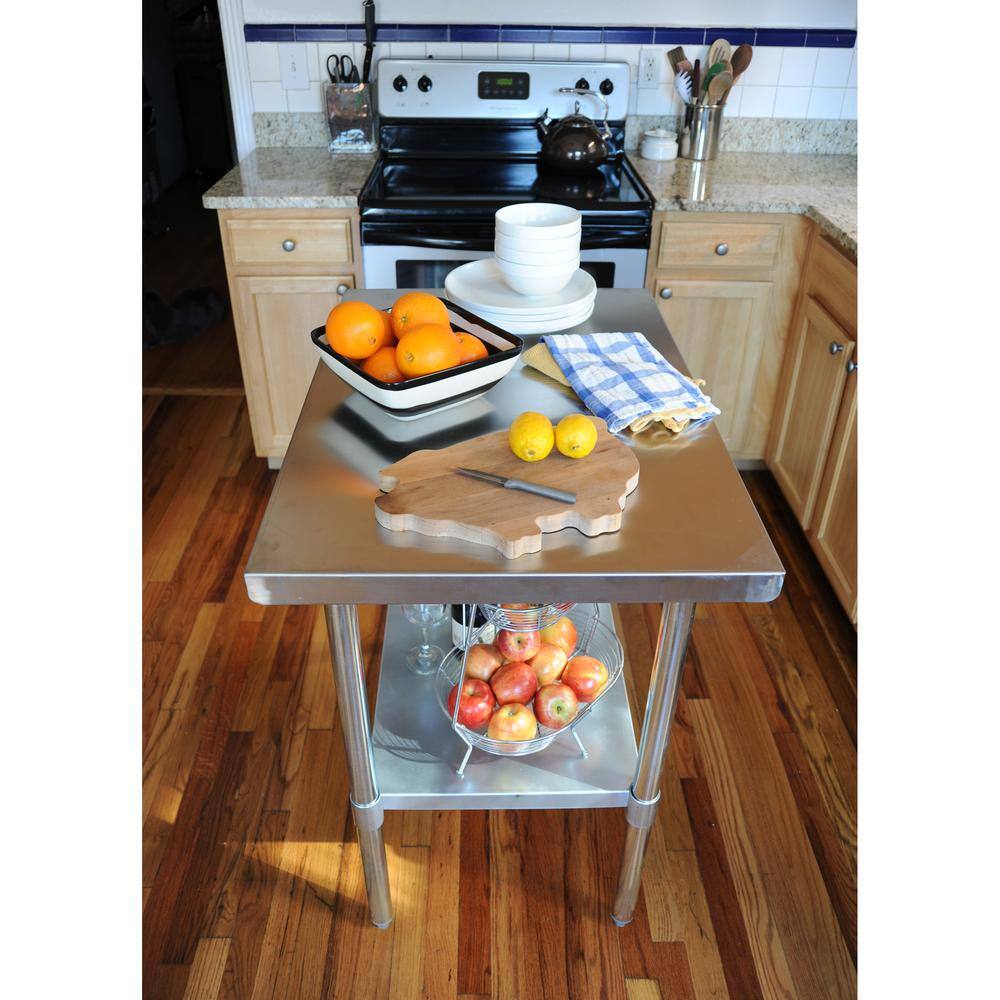 Left. Sportsman Pro-Series - Stainless Steel Work Table 24 x 72 Inches - Silver.