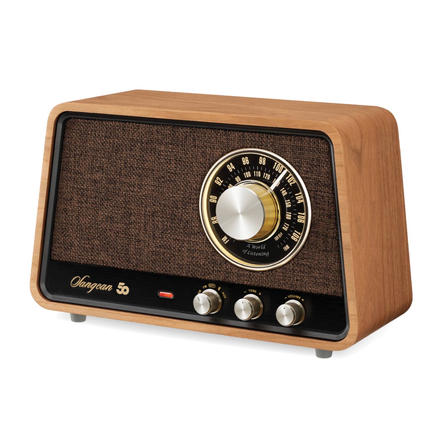 Sangean Retro Style AM/FM Bluetooth Wooden Cabinet Tabletop Radio