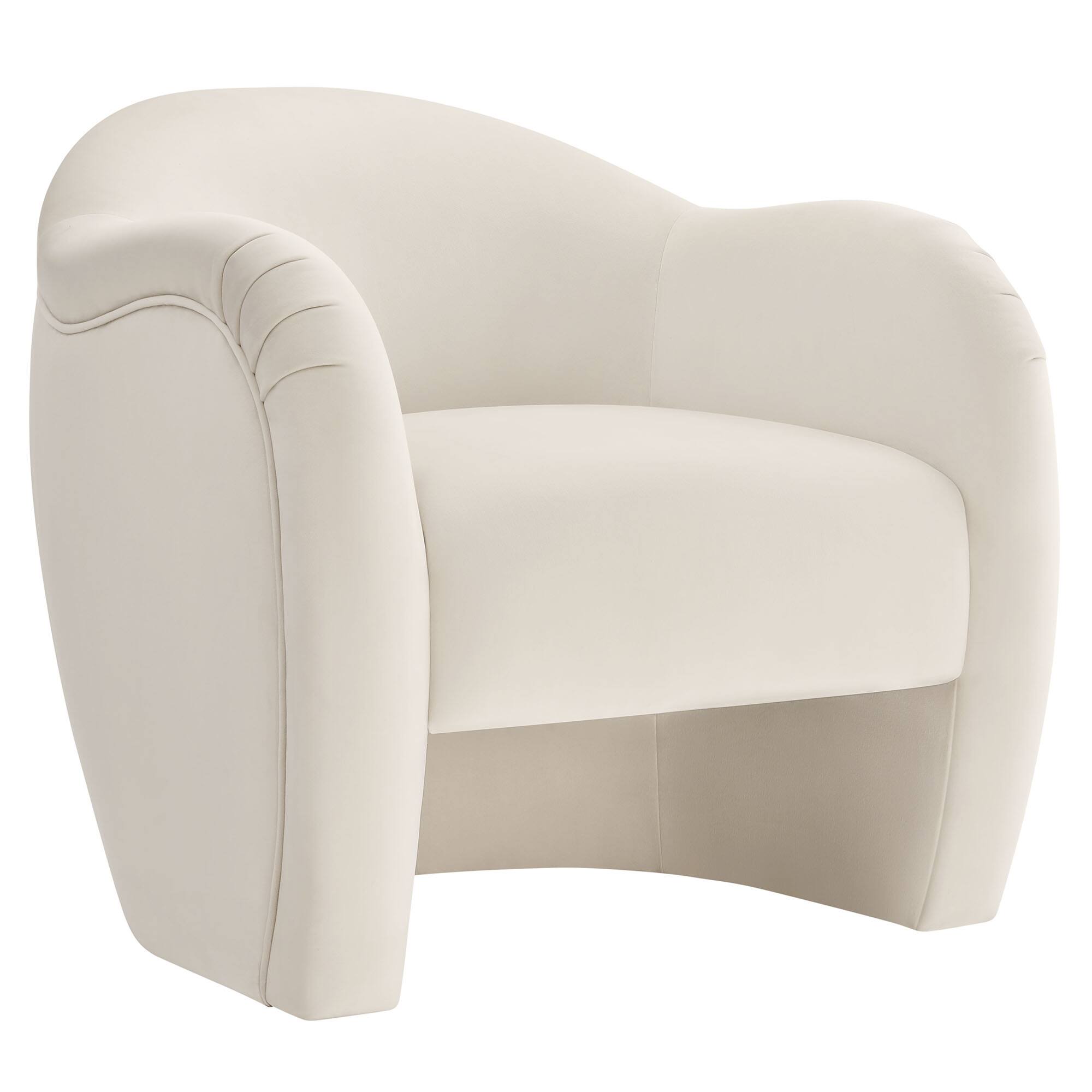 Angle. Modway - Compose Performance Velvet Accent Chair by Modway - Alabaster.