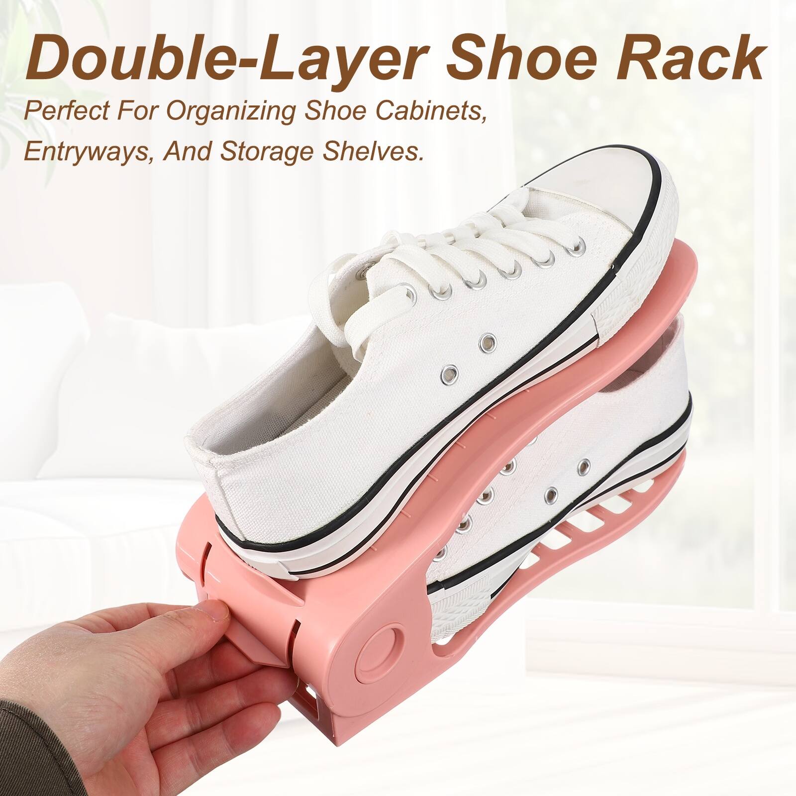 Double-Layer Shoe Rack  
Perfect For Organizing Shoe Cabinets, Entryways, And Storage Shelves.