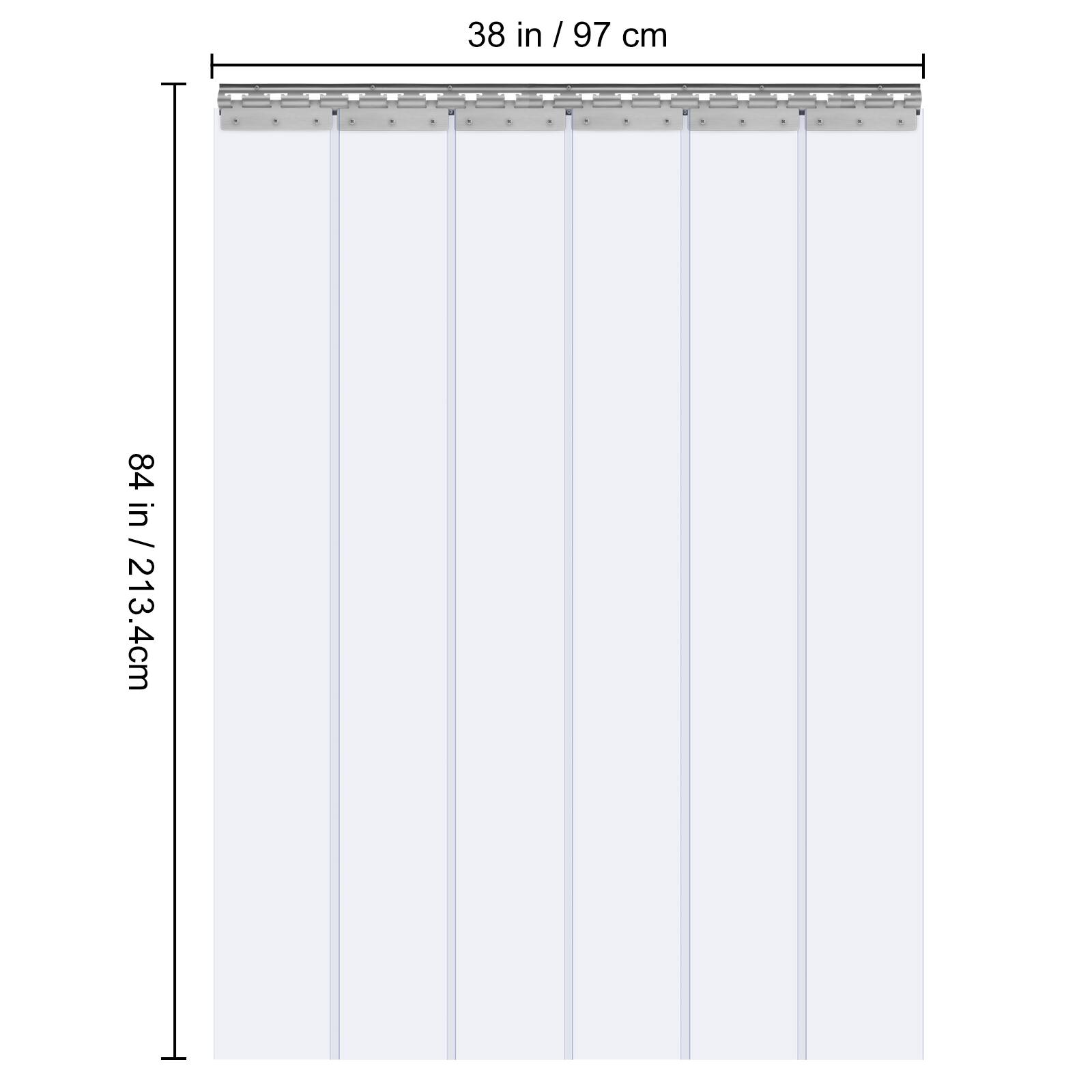 38 in / 97 cm  
84 in / 213.4 cm