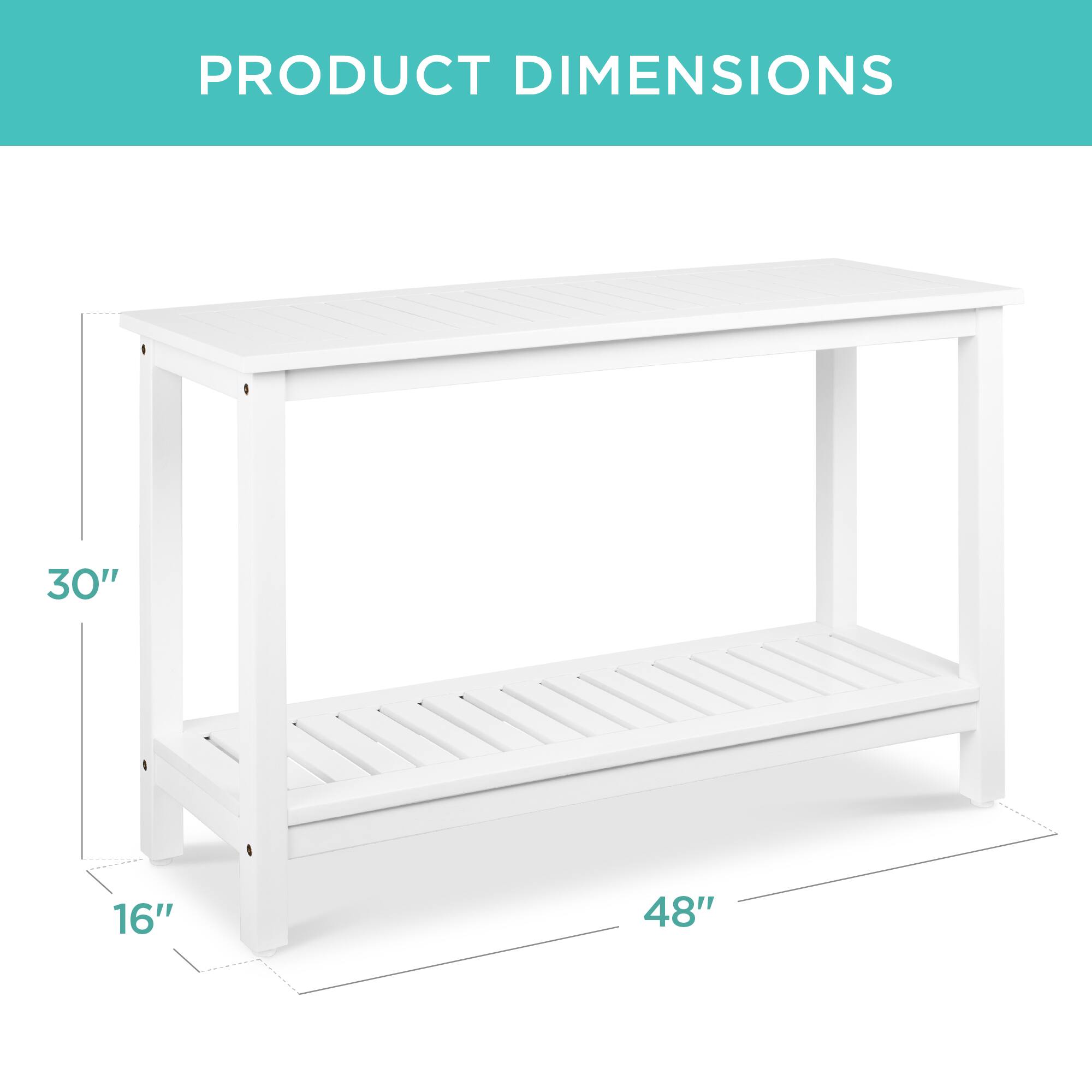 PRODUCT DIMENSIONS

30"  
16"  
48"