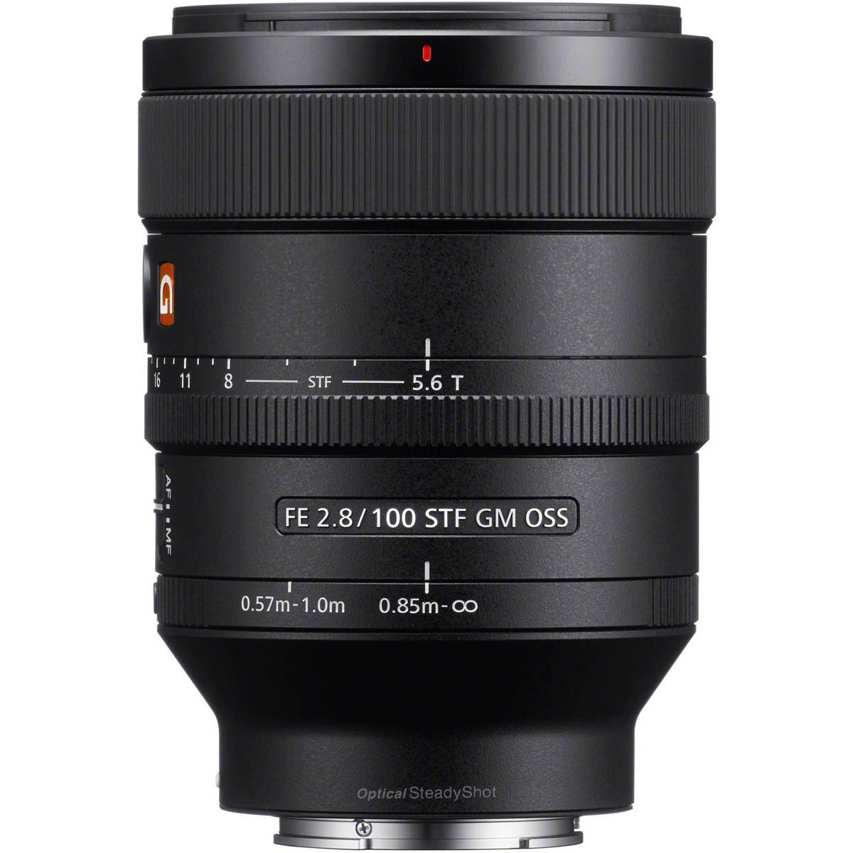 16 11 8 STF 5.6 T AF 1 IMF ~ FE 2.8 100mm STF GM OSS 0.57m-1.0m 0.85m-∞ Optical SteadyShot
