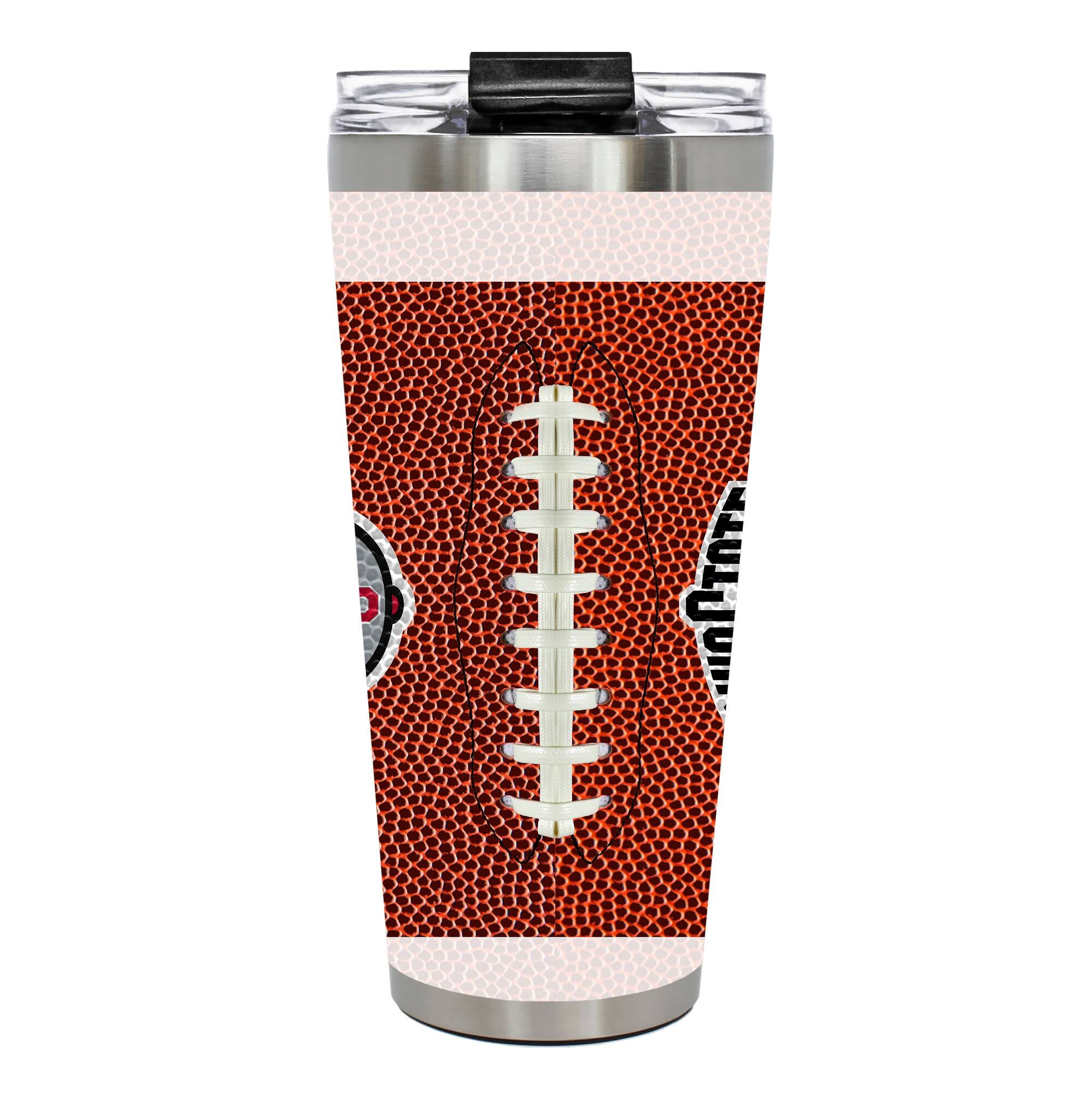 Alt View 2. Great American Products - Ohio State Buckeyes 32oz. Big Slim Game Ball Travel Tumbler - Brown.
