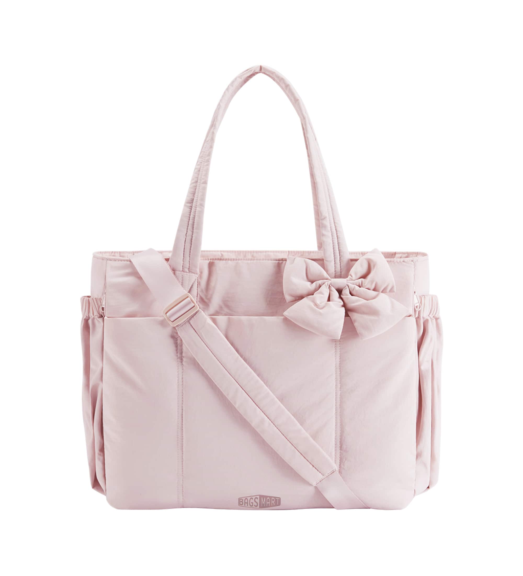 "Bagsmart - Crush 20L Tote Bag for Women, Puffer Work Gym Bag, Fits 15.6"" Laptop & 40oz Tumbler, Waterproof Pocket & Yoga Mat - Pink" price history on PriceWatchPro
