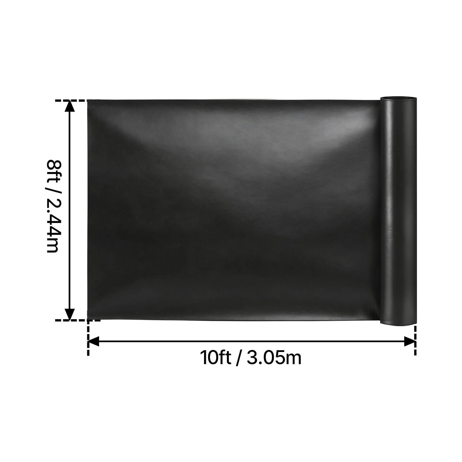 8ft / 2.44m  
10ft / 3.05m