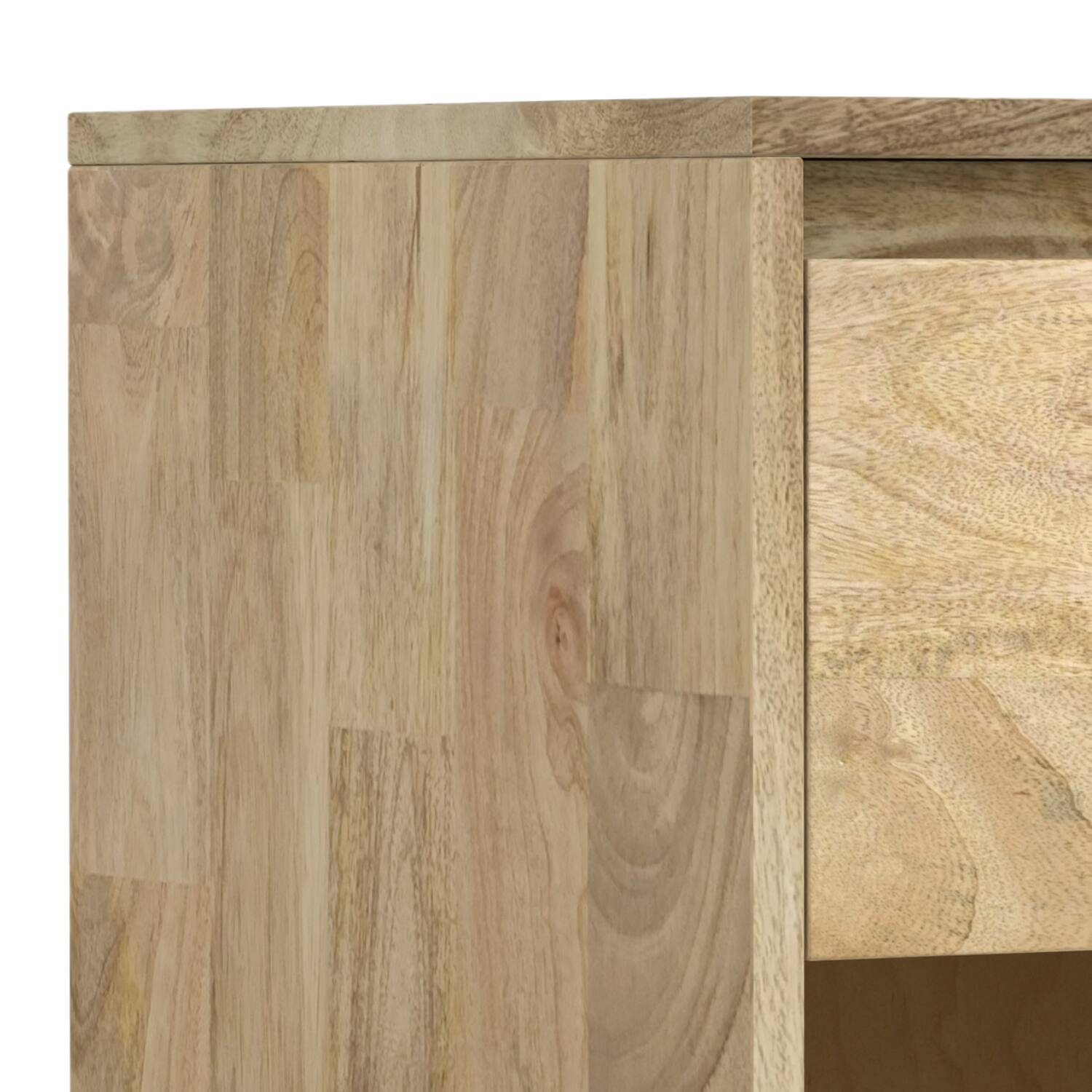 Alt View 7. Simpli Home - Hunter SOLID MANGO WOOD 20 inch Wide Modern Industrial Nightstand in Natural - Natural.