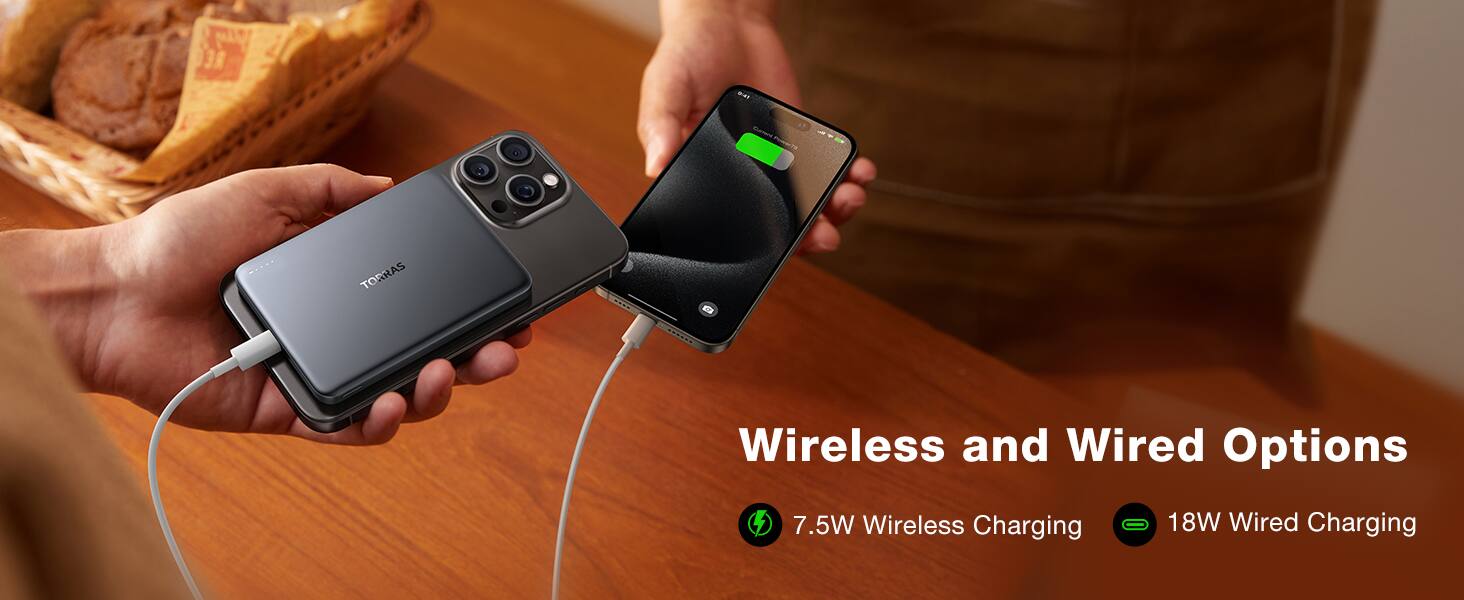 Wireless and Wired Options

7.5W Wireless Charging

18W Wired Charging