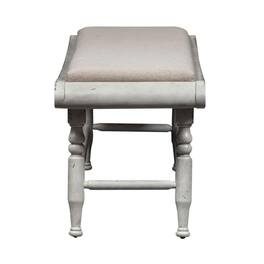 Liberty Furniture Industries - Whitney Bench (RTA) in Antique Linen w/ Weathered Gray - White