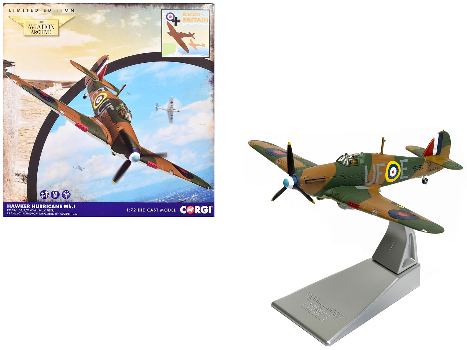 "Hawker Hurricane Mk.I Fighter Aircraft British Royal Air Force ""The Aviation Archive"" Series 1/72 Diecast Model by Corgi" price history on PriceWatchPro