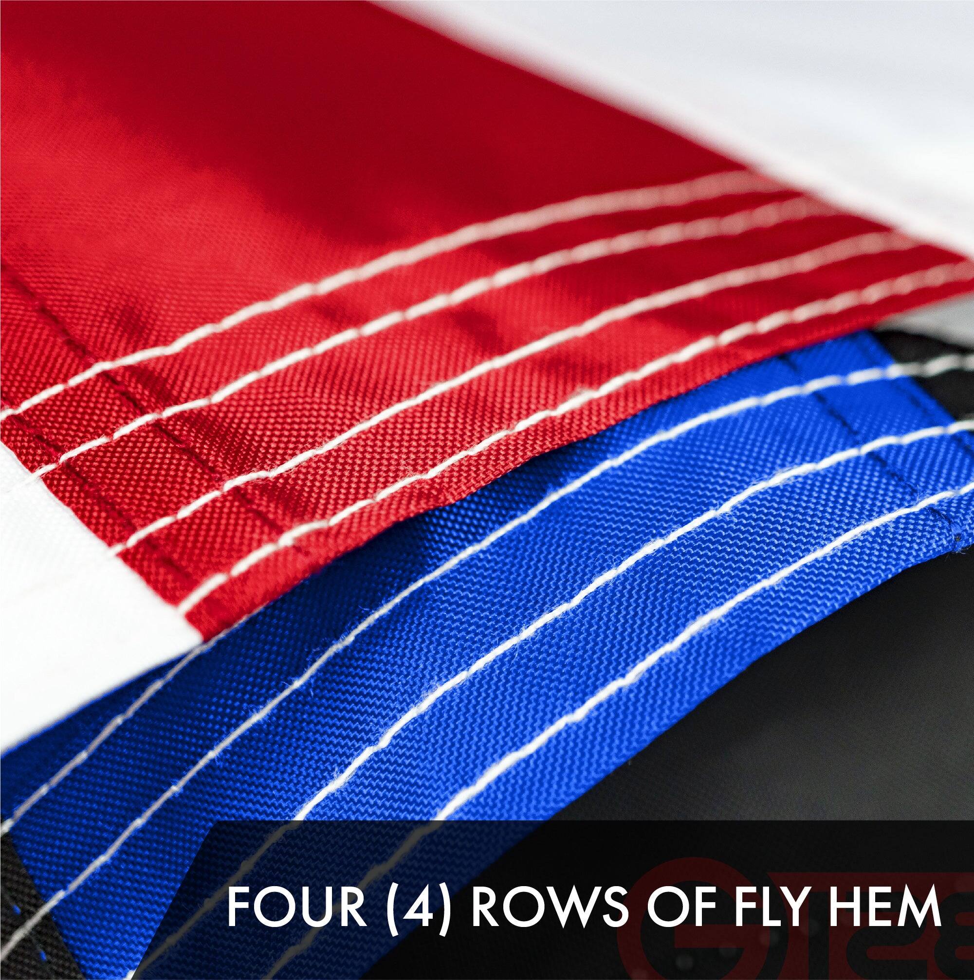 FOUR (4) ROWS OF FLY HEM