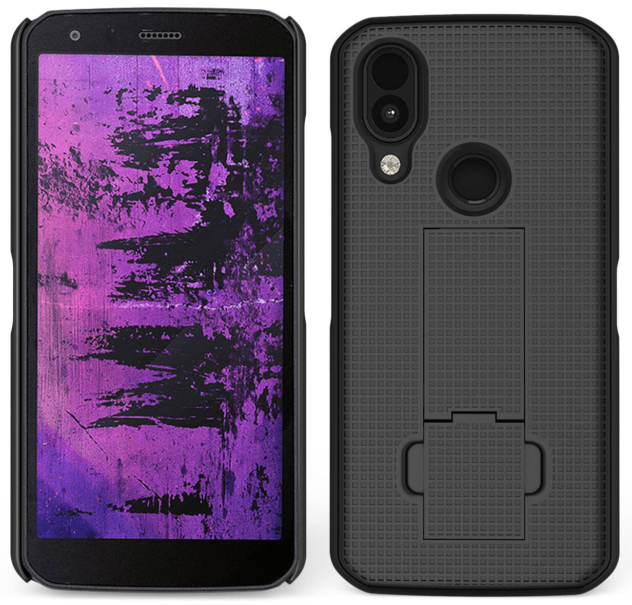 Alt View 2. Nakedcellphone - Slim Case for CAT S62 Pro Phone (with Kickstand) - Black.