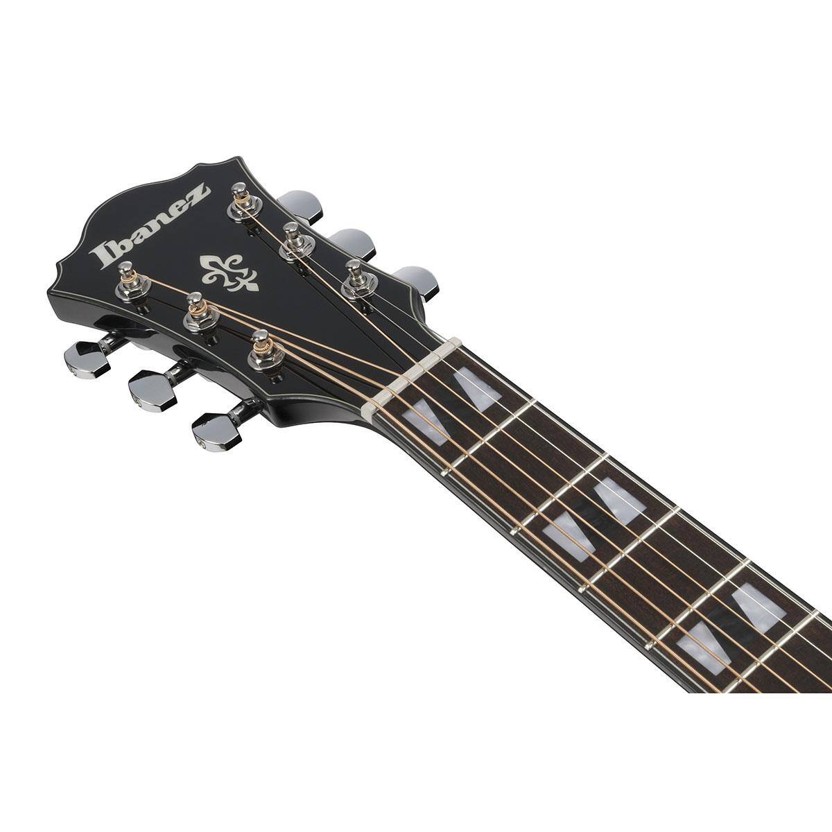 Alt View 7. Ibanez - Ibanez AE Series AE170 Acoustic Electric Guitar, Transparent Black.