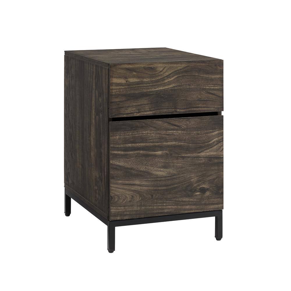 Alt View 6. Crosley Furniture - Jacobsen File Cabinet - Brown Ash.