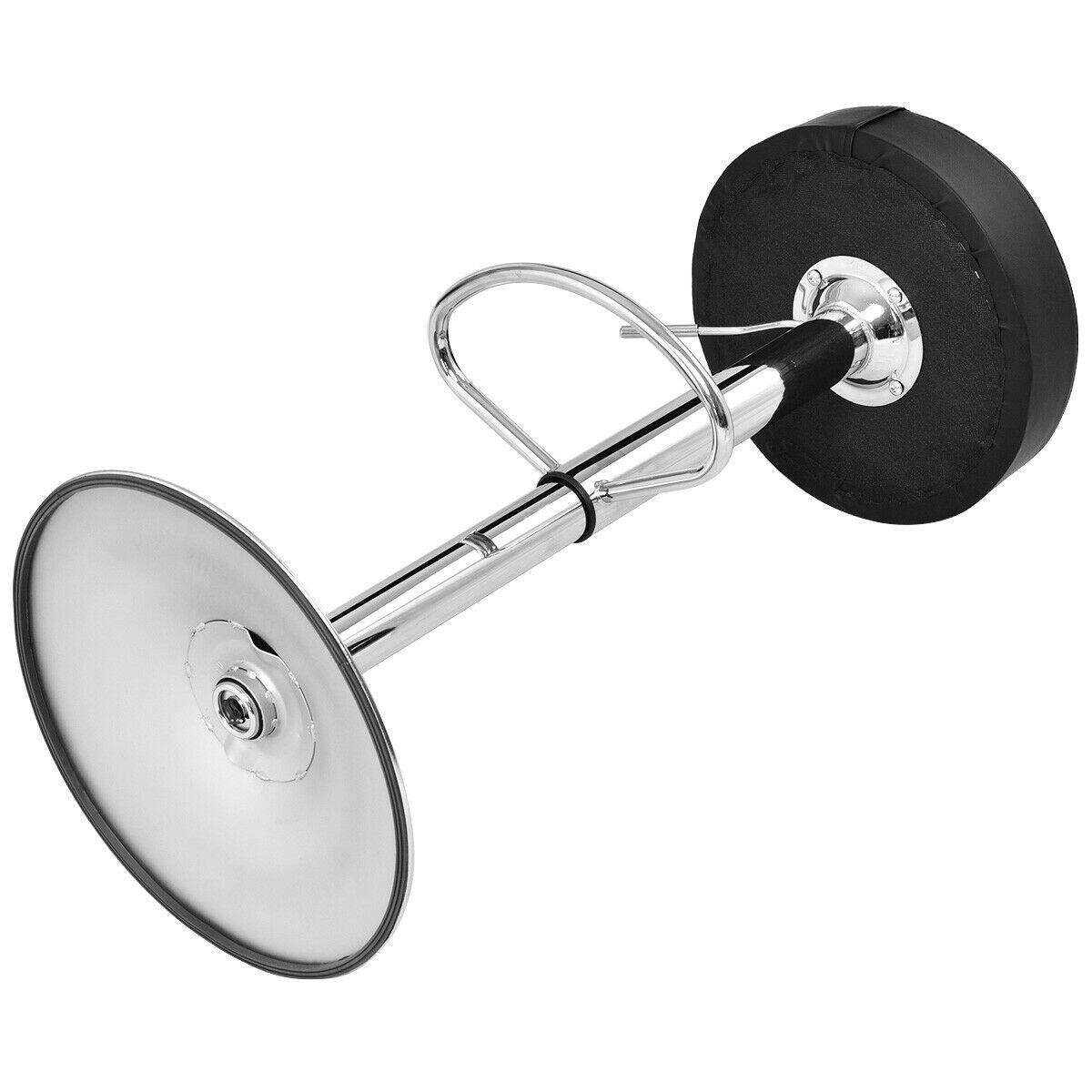 Alt View 9. Gymax - Gymax Set of 2 Adjustable Round Leather Seat Hydraulic Swivel Bar Stool Black - black.