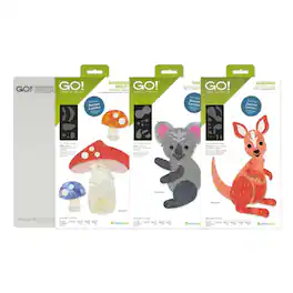 AccuQuilt - GO! Dies by Janine Lecour Bundle – Animal & Mushroom Appliqué Die Set with Cutting Mat - Multicolor