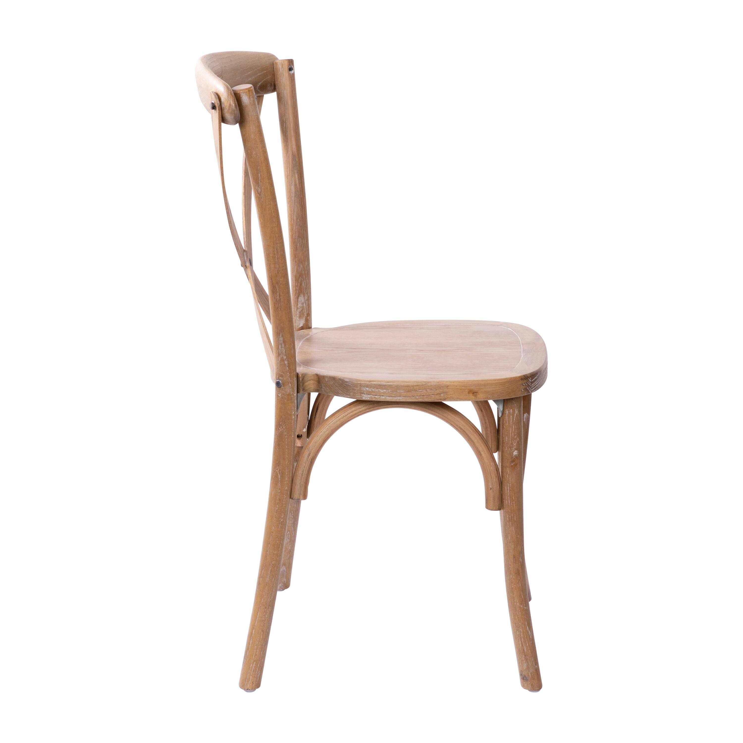 Alt View 9. Emma + Oliver - X-Back Chair - Medium White Grain.