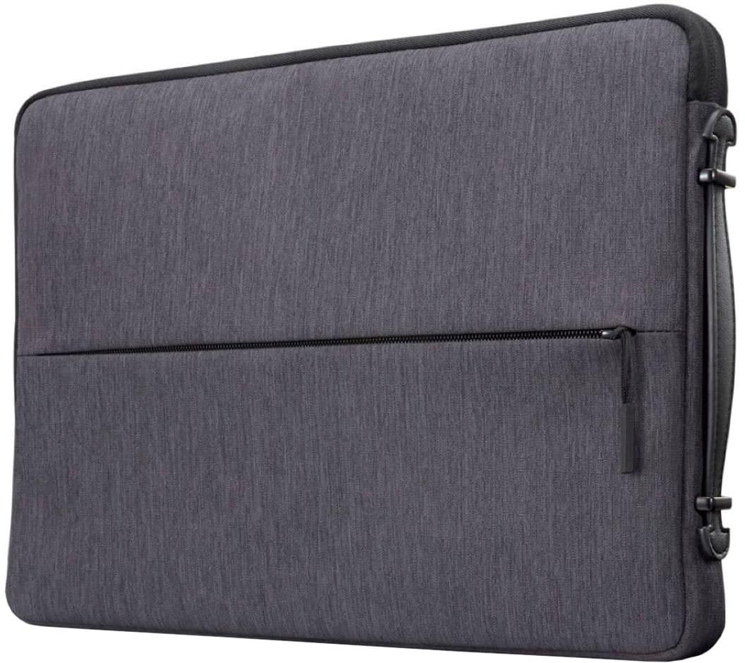 Back. Lenovo - Urban 13" Laptop Sleeve Case - Charcoal Gray.